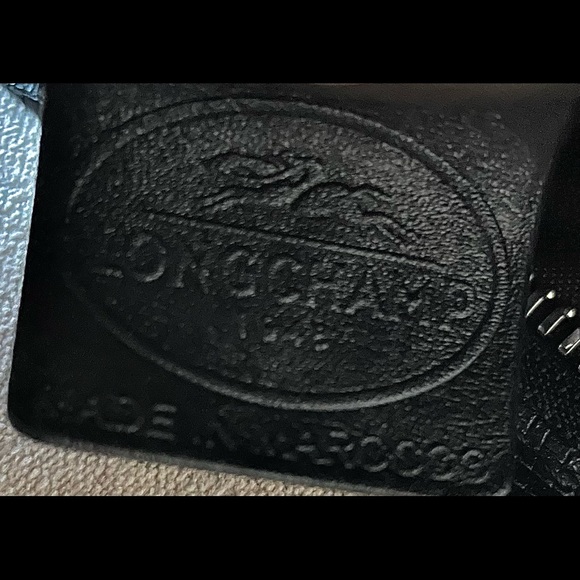 Longchamp 2 way cross body black leather bag. - Picture 13 of 15